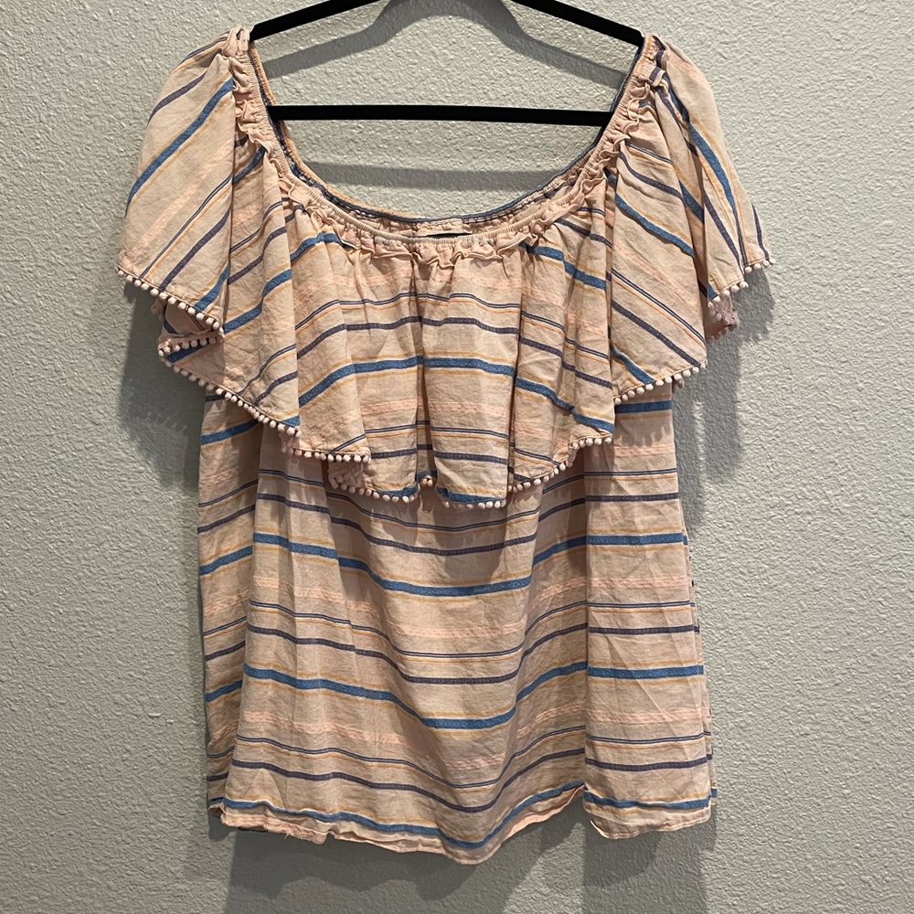 Off the Shoulder Striped Cutie